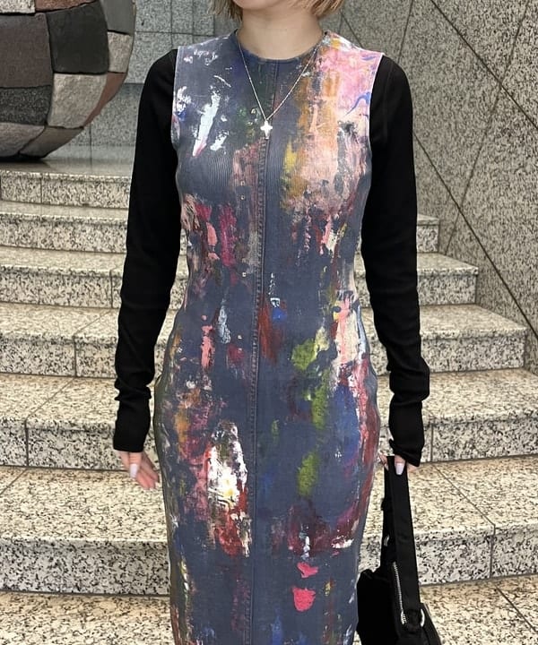 まゆちゃんさんの「BEAMS WOMEN｜テレコ リブ クルーネック トップス」を使ったコーディネート