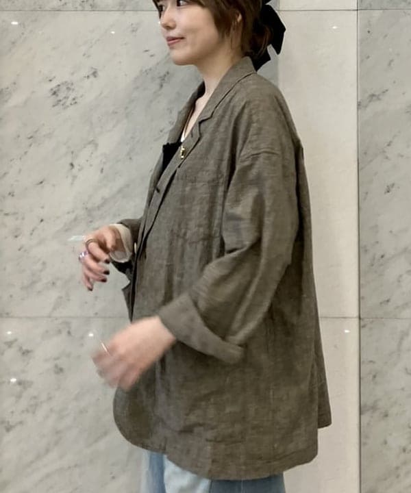 小原 もこさんの「BEAMS WOMEN｜カットワーク キャミソール」を使ったコーディネート