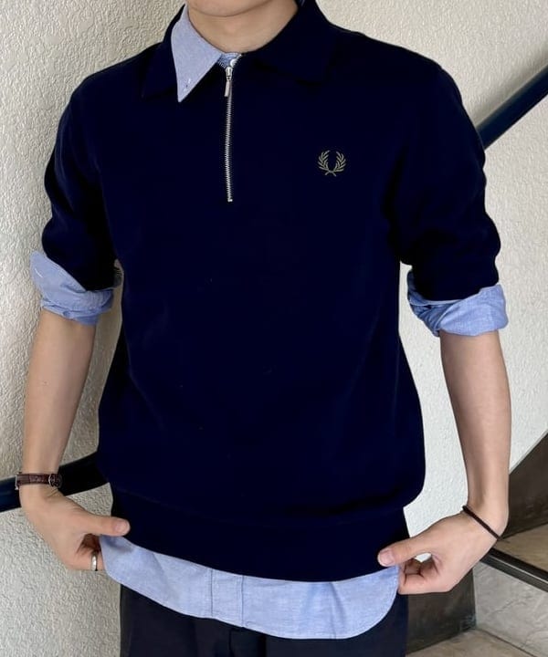 秋元 亮汰さんの「【別注】FRED PERRY / ハーフジップ ニットポロ」を使ったコーディネート