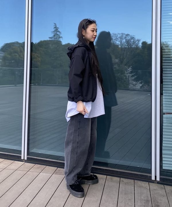 ayaさんの「BEAMS WOMEN｜デニム バレル パンツ」を使ったコーディネート