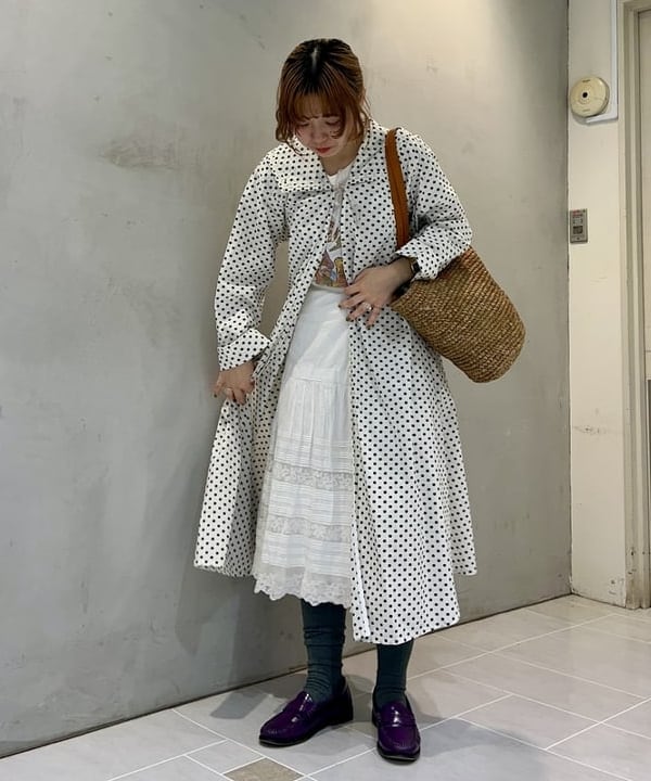 ナツハさんの「BEAMS WOMEN｜ドット セーラー カラー ワンピース」を使ったコーディネート