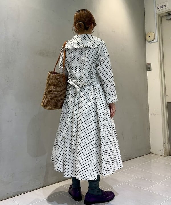 ナツハさんの「BEAMS WOMEN｜ドット セーラー カラー ワンピース」を使ったコーディネート