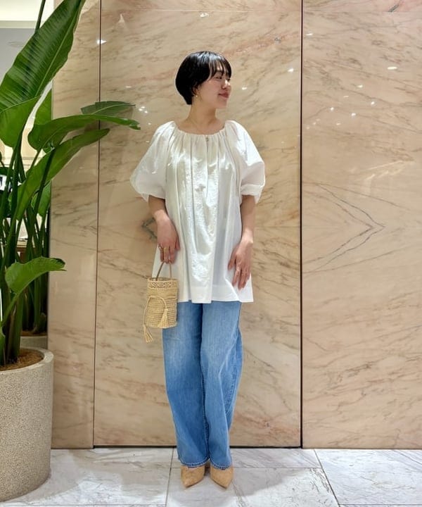 ゆうかさんの「BEAMS WOMEN｜2WAY オフショルダーブラウス」を使ったコーディネート