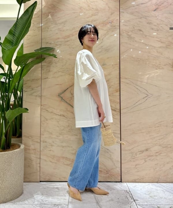 ゆうかさんの「BEAMS WOMEN｜2WAY オフショルダーブラウス」を使ったコーディネート