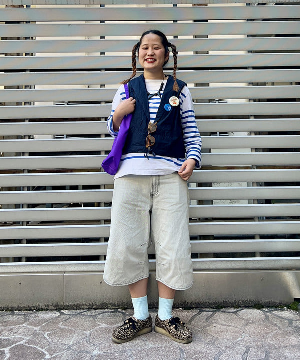 Kyooka Sayakaさんの「BEAMS WOMEN｜セーラー カラー ベスト」を使ったコーディネート