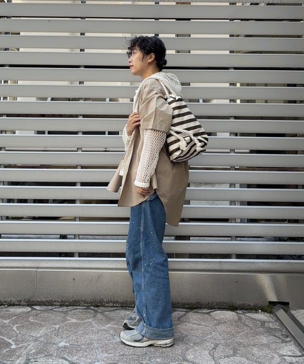 オカモト ミサキさんの「BEAMS WOMEN｜マリン バッグ」を使ったコーディネート