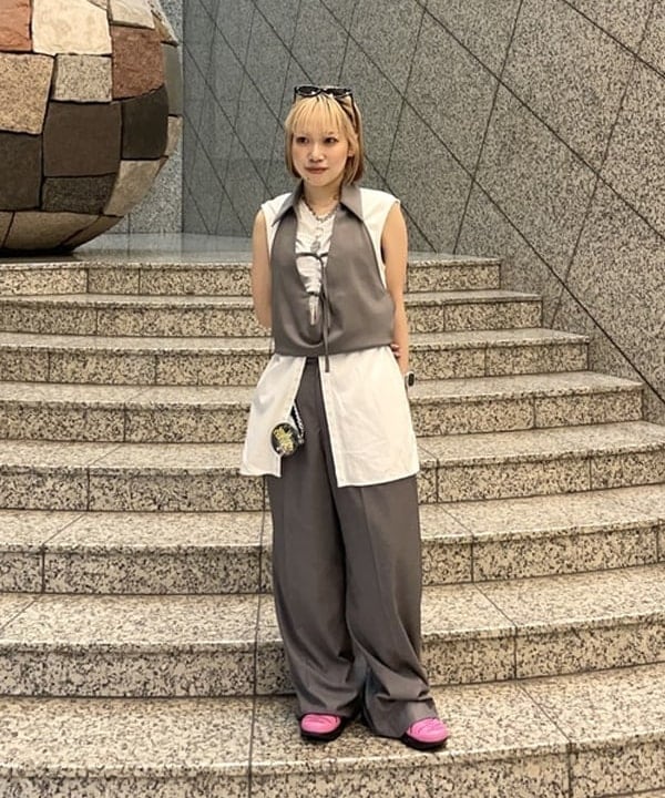 まゆちゃんさんの「BEAMS WOMEN｜RBS / ホルターネック ジレ」を使ったコーディネート
