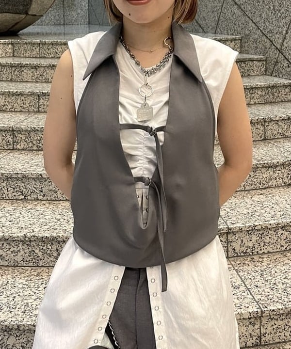 まゆちゃんさんの「BEAMS WOMEN｜RBS / ホルターネック ジレ」を使ったコーディネート