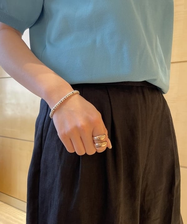SAKAIさんの「BEAMS WOMEN｜【別注】SLOANE / 14ゲージ 天竺 ハーフスリーブ クルーネック ニット」を使ったコーディネート