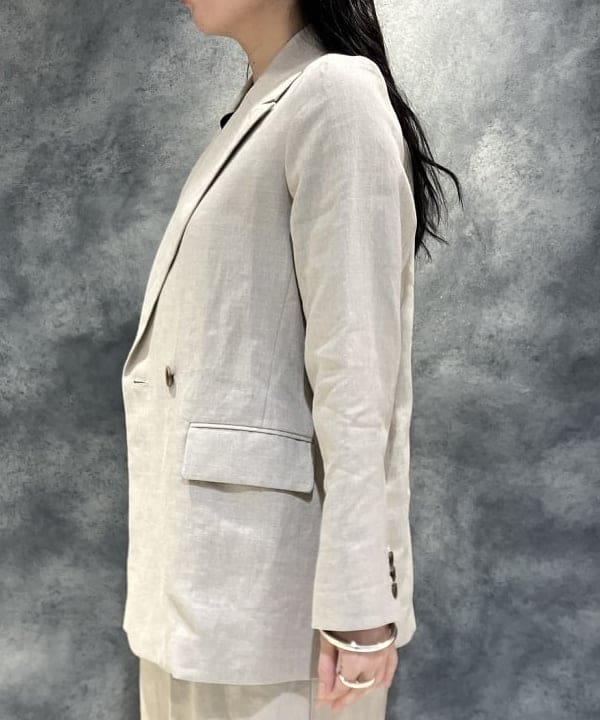 OSUMIさんの「BEAMS WOMEN｜ダブルブレスト リネン ジャケット」を使ったコーディネート