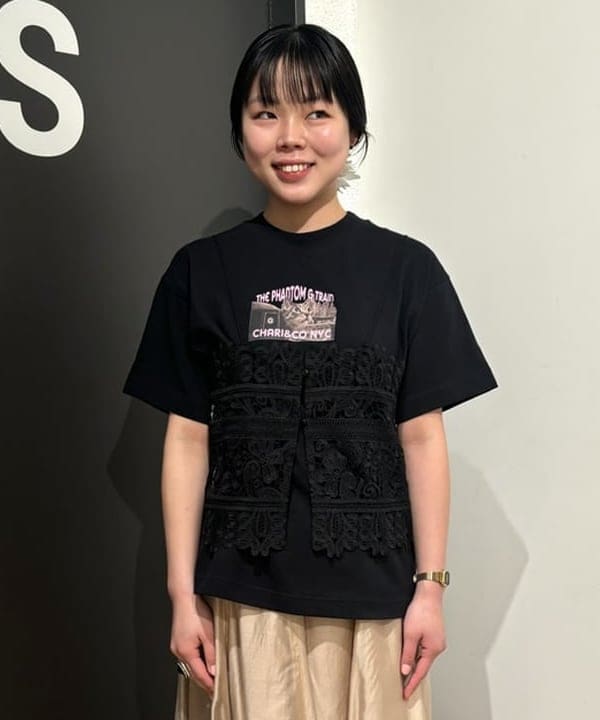 sakuraさんの「BEAMS WOMEN｜レース スクエア キャミソール」を使ったコーディネート