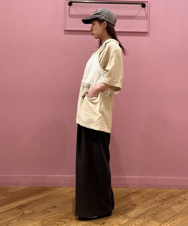 シオンさんの「BEAMS WOMEN｜フリンジ ティアード キャミソール」を使ったコーディネート