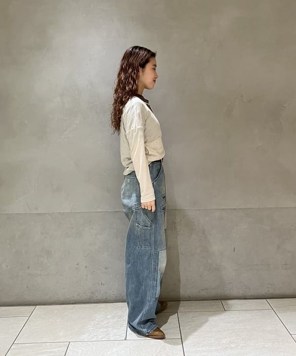 モモさんの「BEAMS WOMEN｜maturely / カシュクール ストラップ ロング スリーブ」を使ったコーディネート
