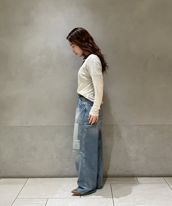 モモさんの「BEAMS WOMEN｜maturely / カシュクール ストラップ ロング スリーブ」を使ったコーディネート