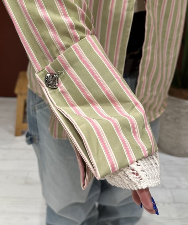 竹村 澄玲さんの「BEAMS WOMEN｜メッシュフロントホック カーディガン」を使ったコーディネート