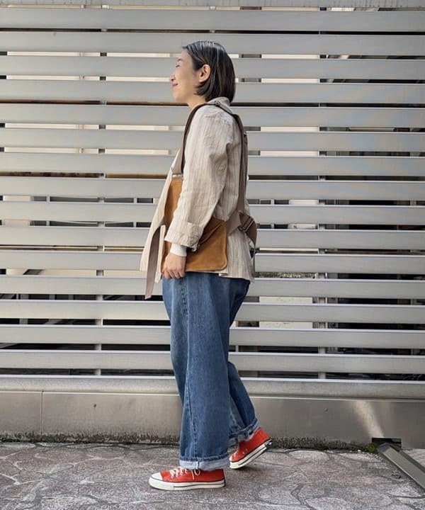 つぼさんの「BEAMS WOMEN｜maturely / ゴート スエード ノーバッグ ベスト」を使ったコーディネート