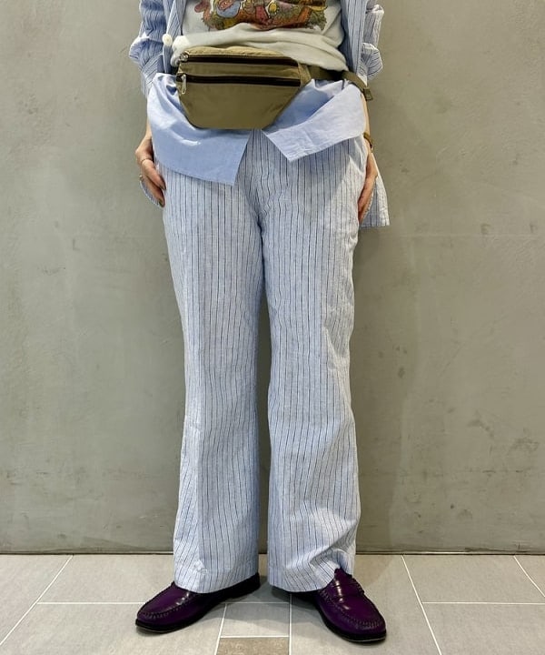 ナツハさんの「BEAMS WOMEN｜ストライプ チェック ビッグ ジャケット」を使ったコーディネート