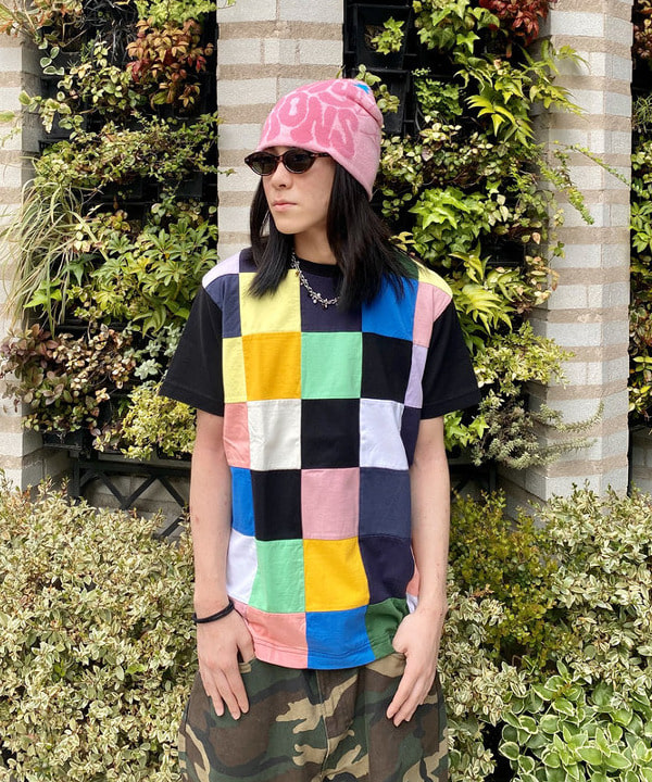 はるひむさんの「BEAMS WOMEN｜SUGAR CANE Add Human Labor / PATCH WORK WORK  T-SHIRT」を使ったコーディネート