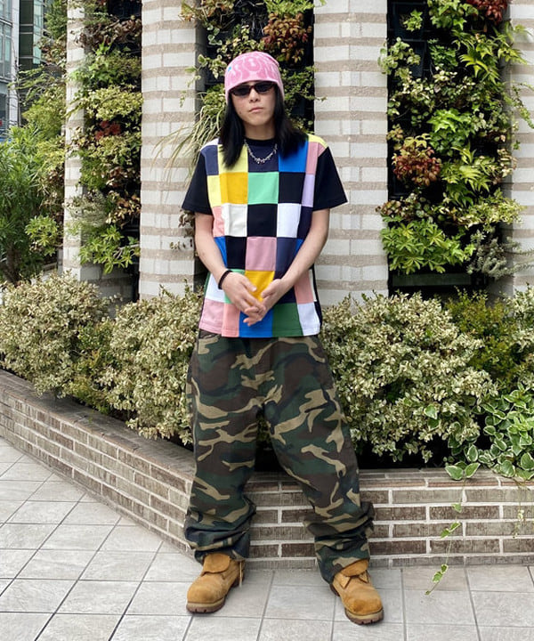 はるひむさんの「BEAMS WOMEN｜SUGAR CANE Add Human Labor / PATCH WORK WORK  T-SHIRT」を使ったコーディネート
