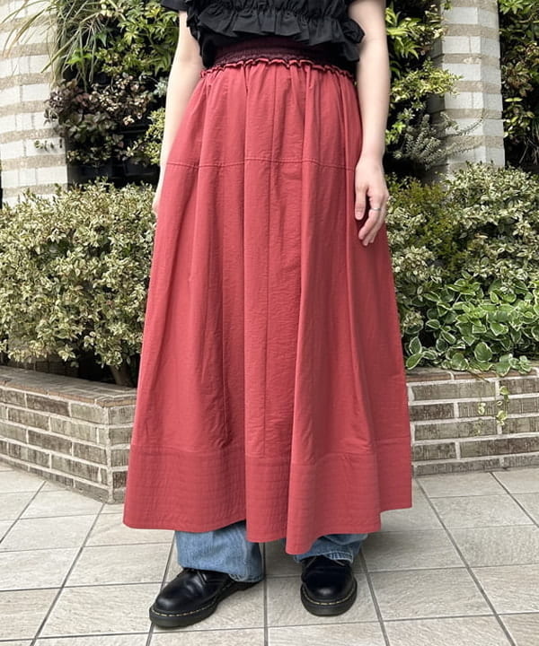 Sakiさんの「BEAMS WOMEN｜RBS / ギャザー フリル Tシャツ」を使ったコーディネート