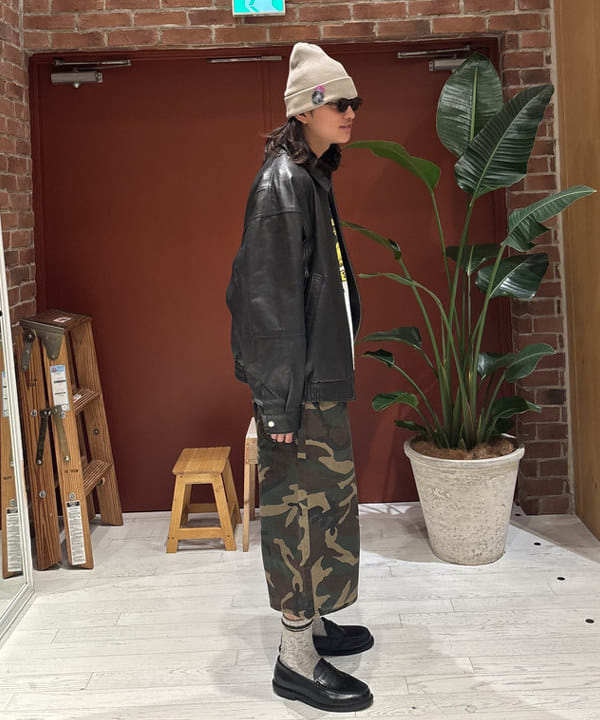 Rintaroさんの「BEAMS WOMEN｜レザー ブルゾン」を使ったコーディネート