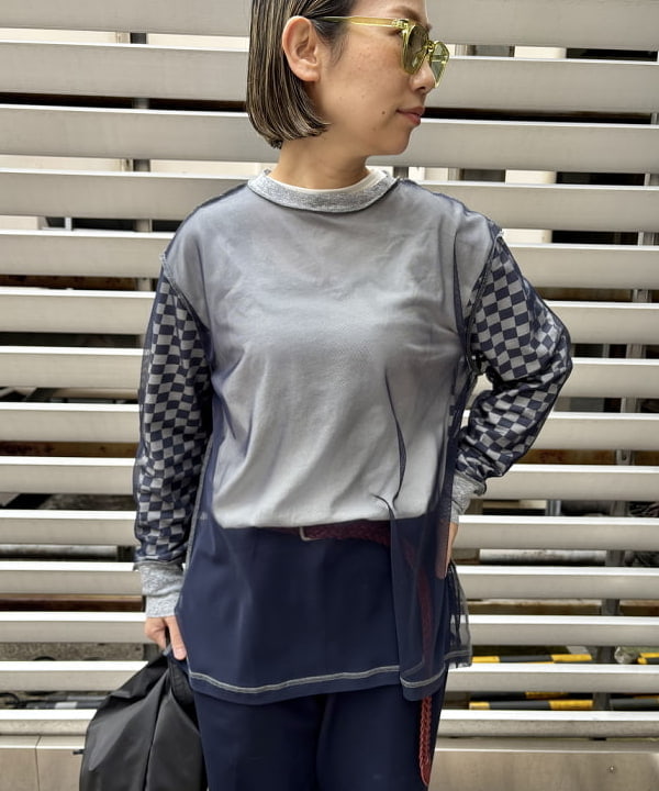 つぼさんの「BEAMS WOMEN｜maturely / シャンブレー インサイドアウト ロングスリーブ」を使ったコーディネート