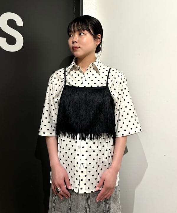 sakuraさんの「BEAMS WOMEN｜フリンジ ティアード キャミソール」を使ったコーディネート