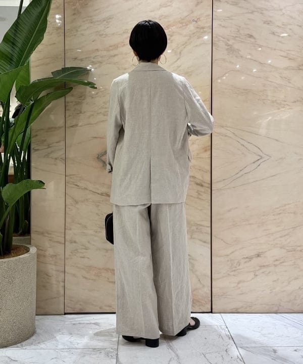SANOさんの「BEAMS WOMEN｜ダブルブレスト リネン ジャケット」を使ったコーディネート
