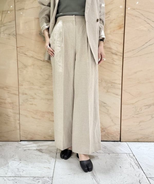 SANOさんの「BEAMS WOMEN｜ダブルブレスト リネン ジャケット」を使ったコーディネート