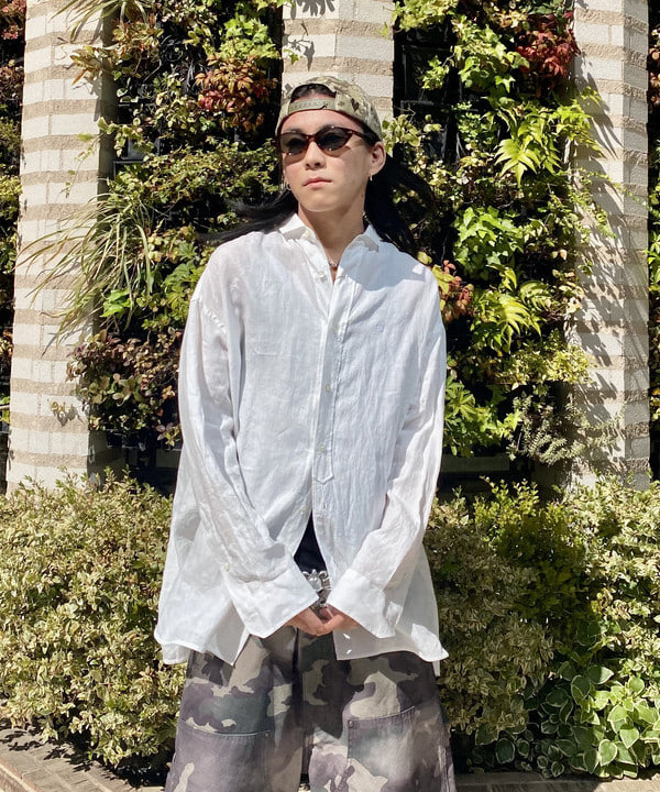 はるひむさんの「BEAMS WOMEN｜TICCA / リネン スクエア ビッグシャツ」を使ったコーディネート