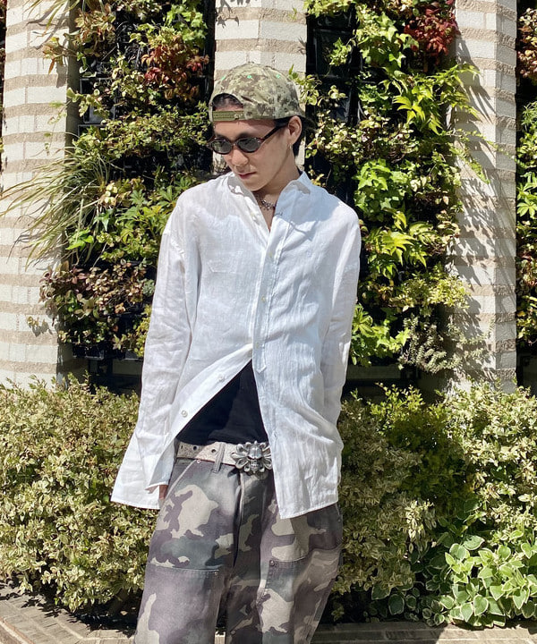 はるひむさんの「BEAMS WOMEN｜TICCA / リネン スクエア ビッグシャツ」を使ったコーディネート