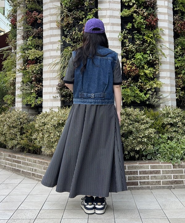 Sakiさんの「BEAMS WOMEN｜カット ツイル マキシ ワンピース」を使ったコーディネート