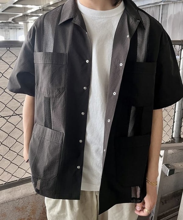槙山 賢斗さんの「BEAMS WOMEN｜【別注】UNIVERSAL OVERALL / メッシュ キューバシャツ」を使ったコーディネート