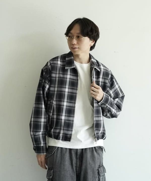SUDOさんの「BEAMS WOMEN｜ショート チェック ブルゾン」を使ったコーディネート