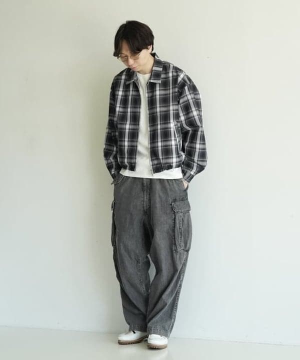 SUDOさんの「BEAMS WOMEN｜ショート チェック ブルゾン」を使ったコーディネート