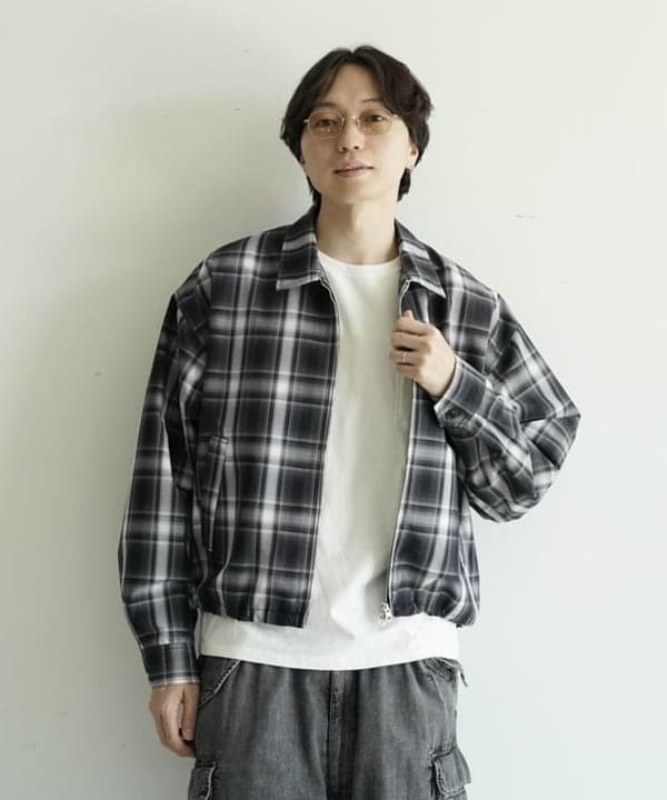 SUDOさんの「BEAMS WOMEN｜ショート チェック ブルゾン」を使ったコーディネート