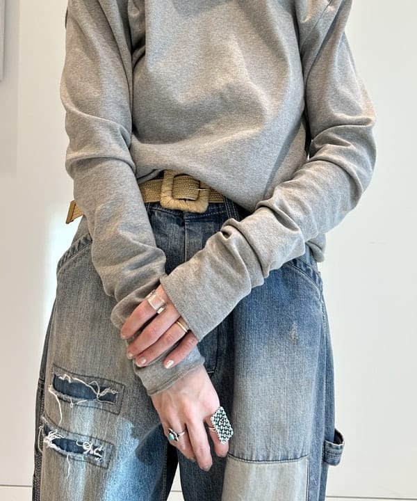 清水 彩乃さんの「BEAMS WOMEN｜【別注】Lee / ダメージ & リペア ペインター パンツ」を使ったコーディネート