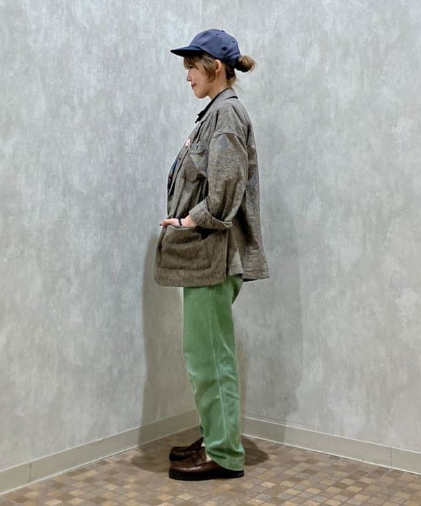 小原 もこさんの「BEAMS WOMEN｜ストライプ チェック ビッグ ジャケット」を使ったコーディネート