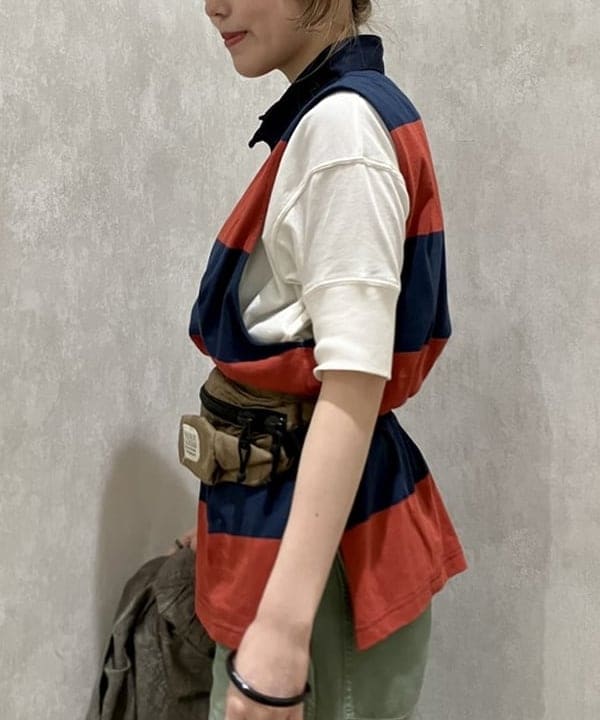 小原 もこさんの「BEAMS WOMEN｜ストライプ チェック ビッグ ジャケット」を使ったコーディネート