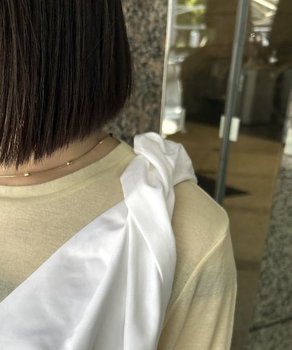 大槻 まひろさんの「BEAMS WOMEN｜シアーコットン ロングスリーブTシャツ」を使ったコーディネート