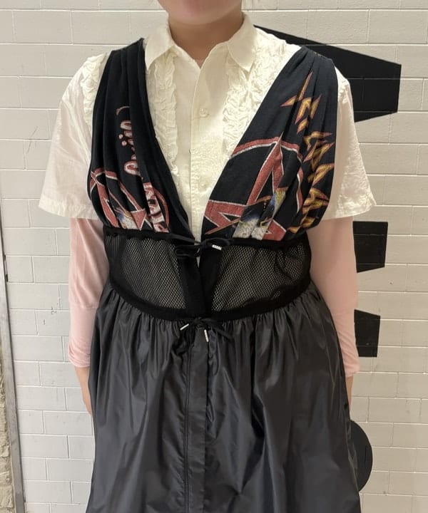 大石彩可さんの「BEAMS WOMEN｜リブ クルー 3/4 カットソー」を使ったコーディネート