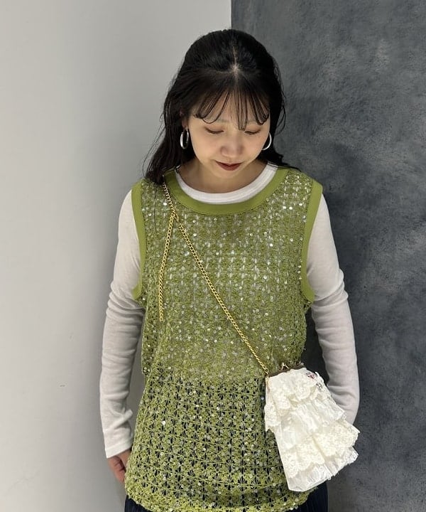 SAEさんの「BEAMS WOMEN｜テレコ リブ クルーネック トップス」を使ったコーディネート
