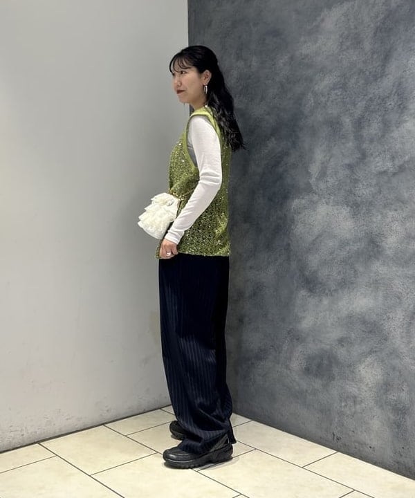 SAEさんの「BEAMS WOMEN｜テレコ リブ クルーネック トップス」を使ったコーディネート