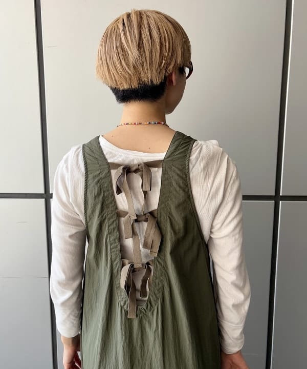 みりさんの「ナイロン タッサー C-1 ノースリーブ ワンピース」を使ったコーディネート