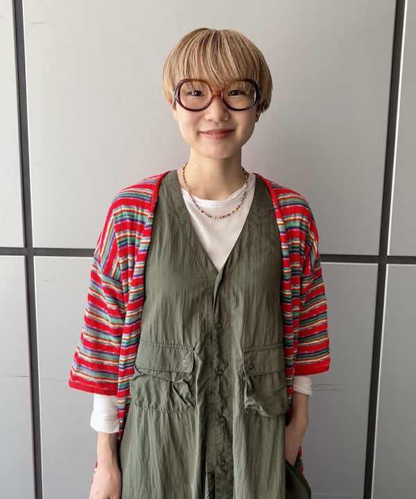 みりさんの「ナイロン タッサー C-1 ノースリーブ ワンピース」を使ったコーディネート