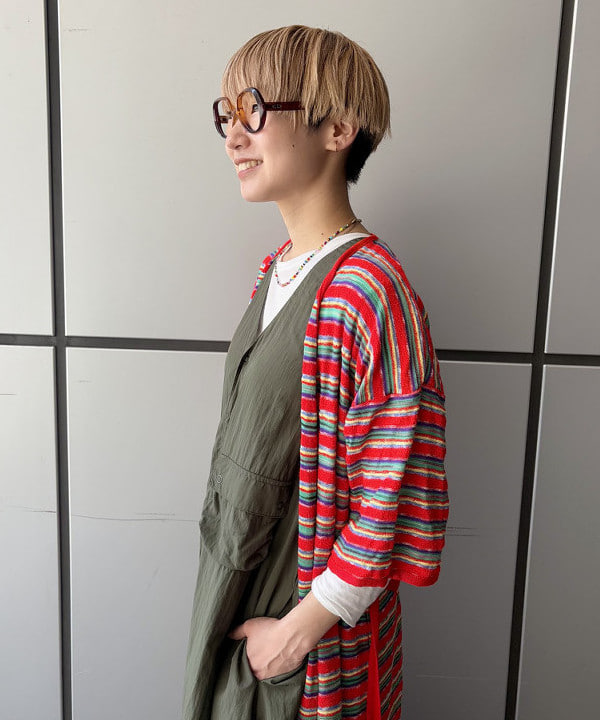 みりさんの「ナイロン タッサー C-1 ノースリーブ ワンピース」を使ったコーディネート