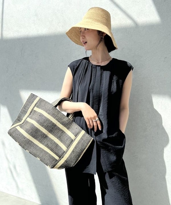 隈元 楓さんの「BEAMS WOMEN｜GRILLO / ストロー ブレイド ハット」を使ったコーディネート