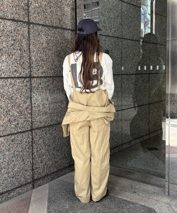 サイトウ　トモミさんの「BEAMS WOMEN｜ポリエステル コットン ツイル ショート スリーブ オールインワン」を使ったコーディネート