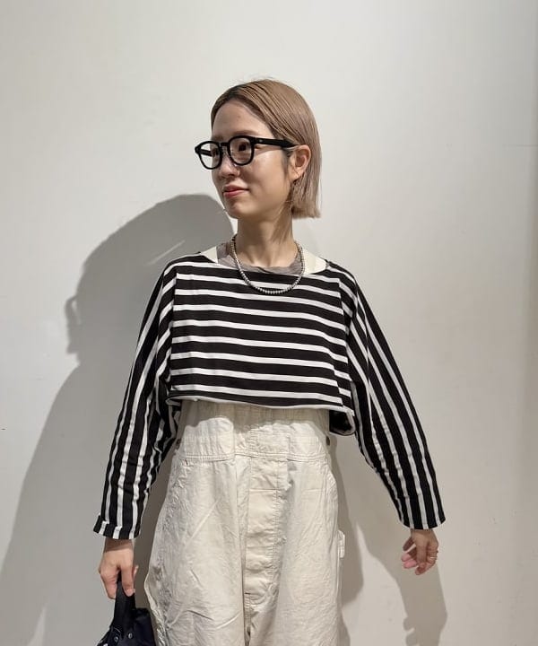 Kaoru Sakumaさんの「BEAMS WOMEN｜リブ クルー 3/4 カットソー」を使ったコーディネート