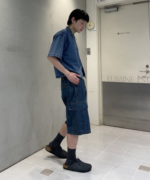 マツミヤさんの「BEAMS WOMEN｜ショート デニム シャツ」を使ったコーディネート